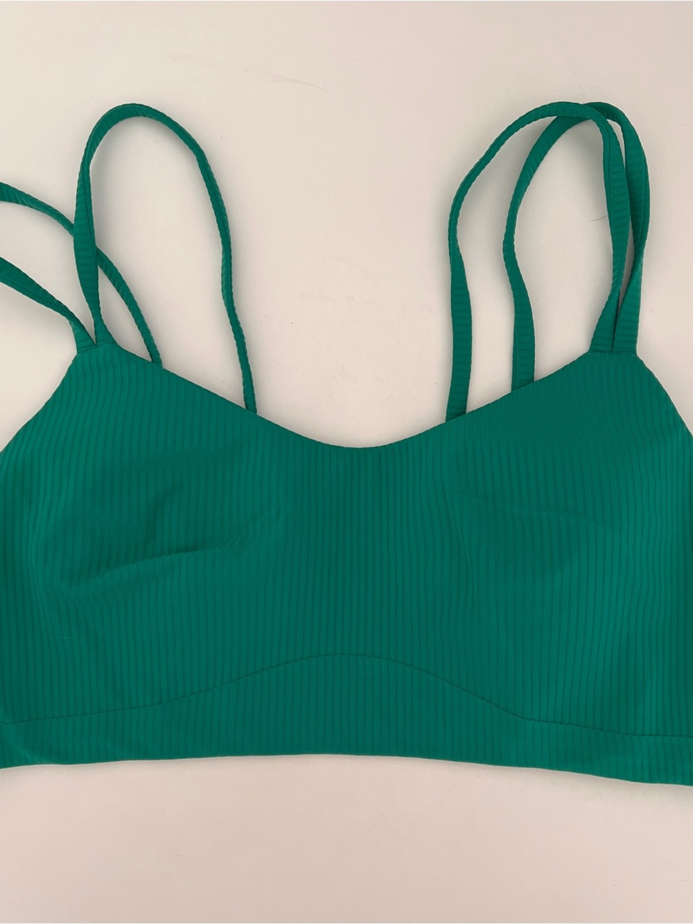 Lululemon Ribbed Green Strappy Bralette
